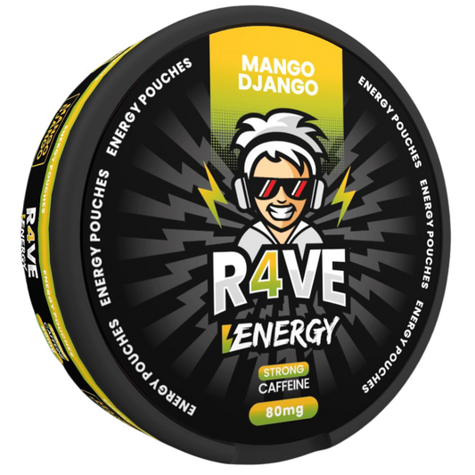 R4VE Energy Pouch Mango Yellow Green Can