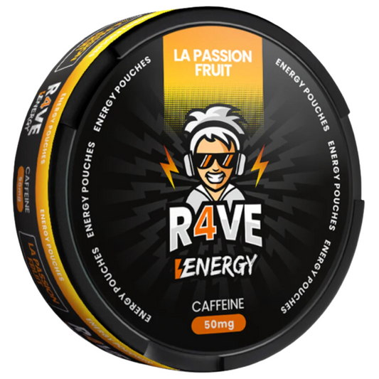 R4VE Energy: La Passion Fruit Energy Pouches | 50MG