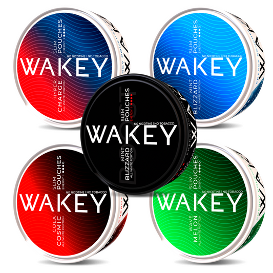 Wakey Energy Can Black Green Blue Red